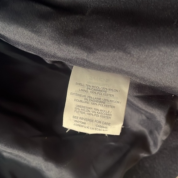 Navy cashmere and wool peacoat jacket - Picture 3 of 4